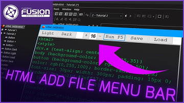 Tutorial #2 HTML ADD FILE MENU BAR in Clickteam Fusion 2.5