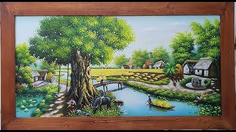Tranh Sơn Dầu Làng Quê - Tranh Đồng Quê Đẹp