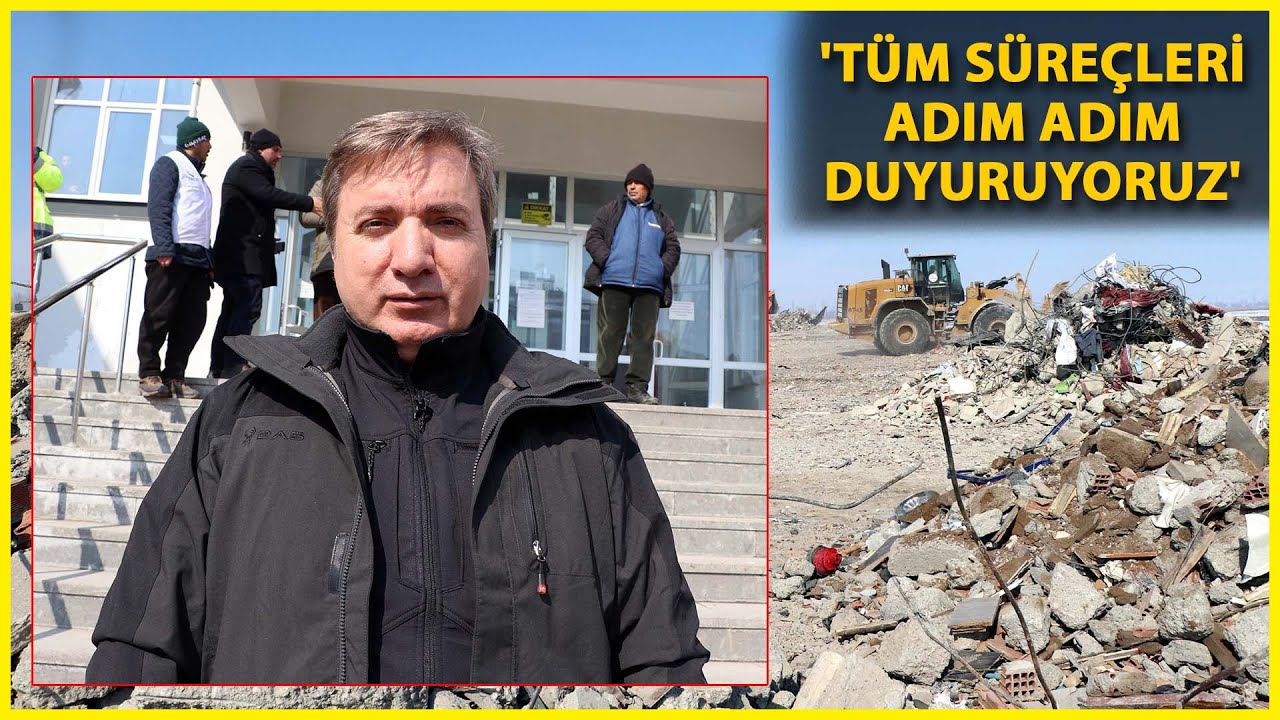 Elbistan'da Enkaz Kaldırma Çalışması; 1 Gün Önceden Depremzedelere Duyuruluyor