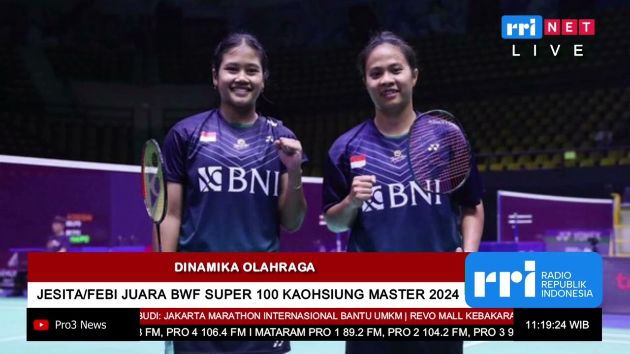 Dinamika Olahraga - Jesita/Febi Juara BWF Super 100 Kaohsiung Master 2024