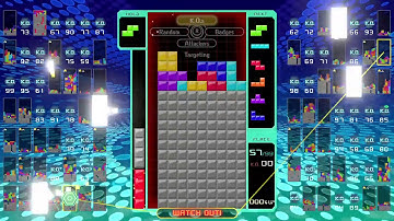 the garbage blocks get loud in tetris 99