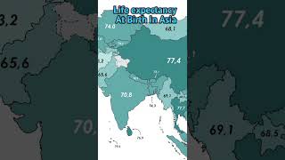 Life Expectancy At Birth In Asia ?shorts geography trending