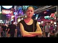 pattaya walking street in night