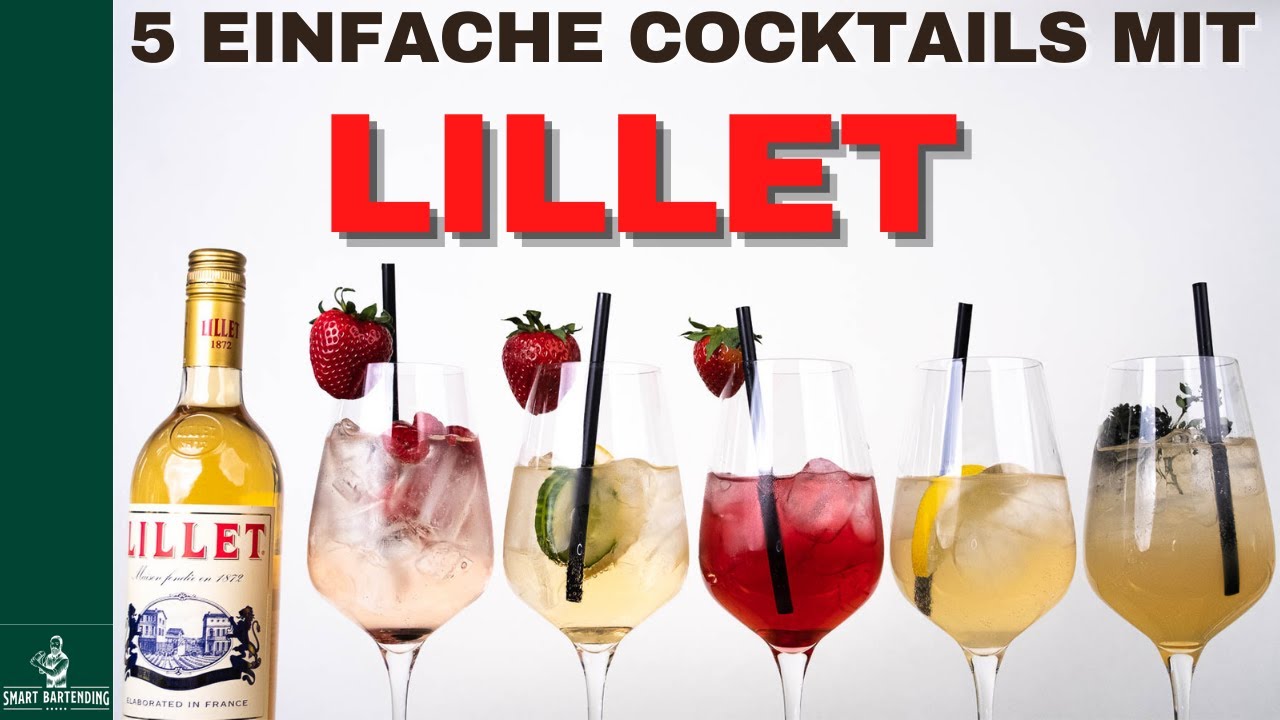 5 Cocktails mit LILLET!🍓 (Schnell + Einfach)