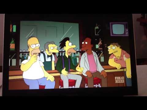 the simpsons funny duff man scene