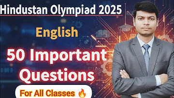 Hindustan Olympiad 2025 🔥 English 50 Important Questions for All classes by @AyushConnection 