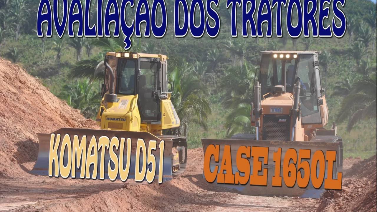 Avaliação Trator de Esteira: Case 1650L x Komatsu D51