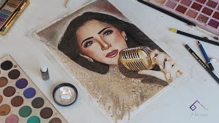 رسم احترافي للفنانة مي عمر في مسلسل لؤلؤ بالمكياج - انا اقوى من الحياة  Paint with makeup