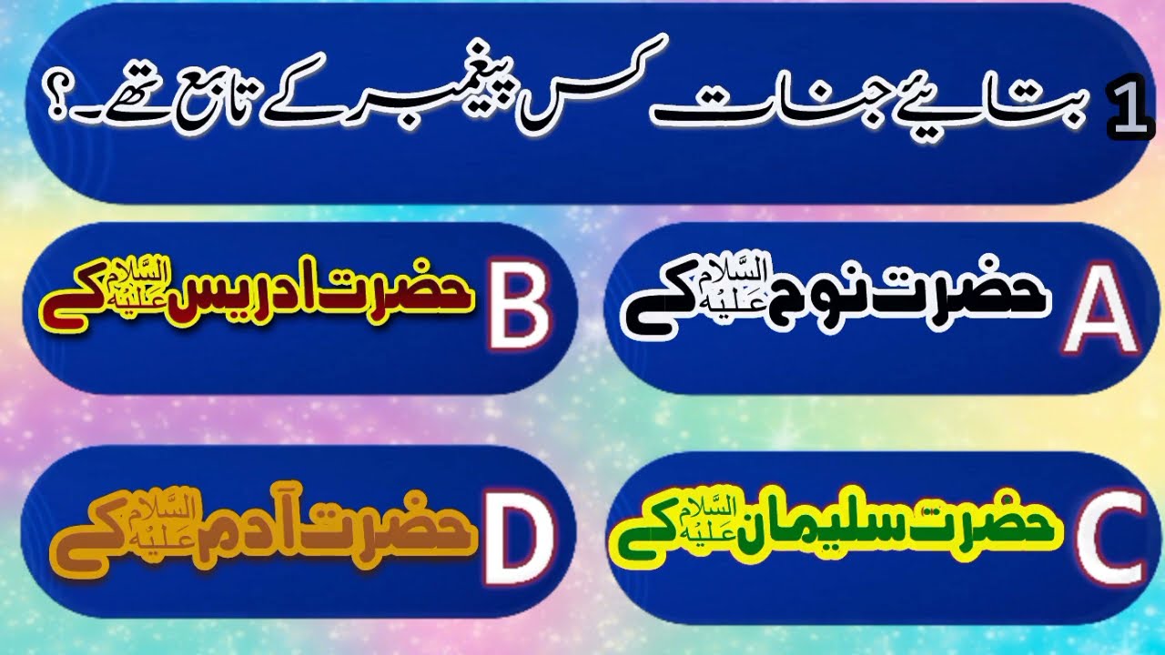 Unique Islamic Maloomati Urdu Paheliyan || اردواسلامی سوالات وجوابات  || M Naeem MCQ