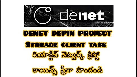 DENET DEPIN MINING reactive network crypto tokens free earning process in TELUGU