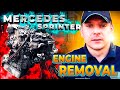 MERCEDES SPRINTER AMBULANCE ENGINE REMOVAL PART 1