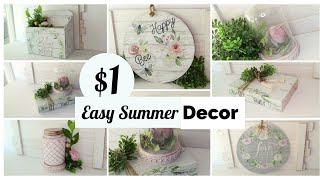 Quick & Easy Dollar Tree DIY'S| Summer Home Decor| Cheap & Easy DIY'S| Shabby Chic Farmhouse