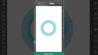 Vector Spirograph Design in Illustrator #shorts #shortvideo