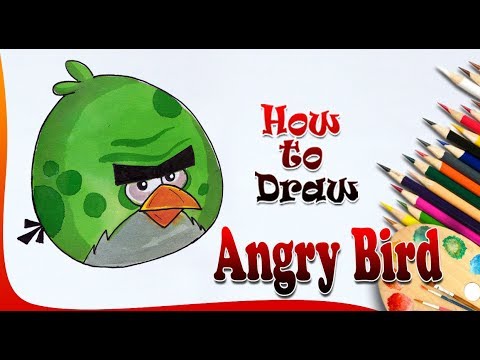 How to Draw Angry Bird | Easy drawing learning | Angry bird drawing