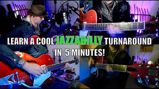 Learn a JAZZABILLY Guitar Turnaround in 5 minutes! (Brian Setzer, The Stray cats, Jim Heath)