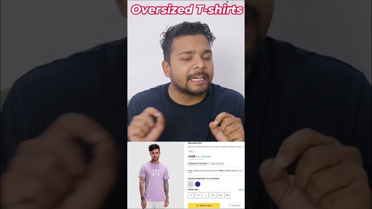 😍 Best 3 Websites for Quality Oversized T shirts Under Budget for men and Women 