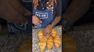 Cream Cheese Croissants 🥐 full recipe on IG‼️ #shorts #creamcheese #croissants #dessert