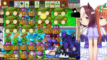 Plants vs. Zombies - Survival Endless (Pool) 8 Cob Cannon Strategy