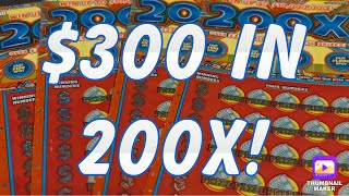$300 in New 200X ‼️ #california #lottery #scratchers #new #shortsvideo #gambling