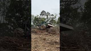 Skidder Man Dragging Brush #bluecollar #excavation #landclearing #heavyequipment #johndeere