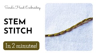 Celebrity How to do Stem Stitch Wealth