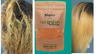 علاج الشعر التالف /طريقة استخدام حبيبات  بروتين الشعر Bioplex