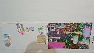 DIY Bathroom for paper dolls Tutorial Printables Quiet Book