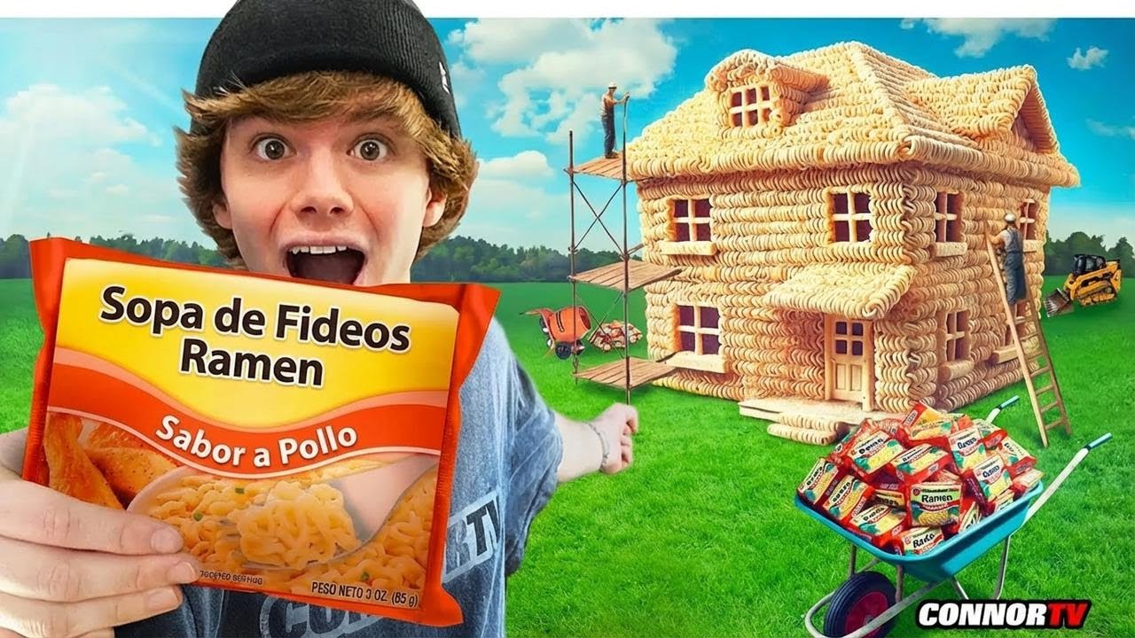 ¡Construí una casa usando fideos instantáneos!