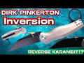 Best self defense knife dirk pinkerton inversion review  reverse edc karambit folding knife