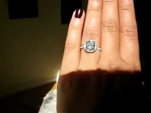 Asscher cut micro pave engagement rings