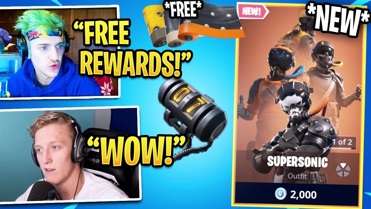 Streamers React to *NEW* SUPERSONIC SKIN SET And *FREE* Air Royale Challenges! - Fortnite