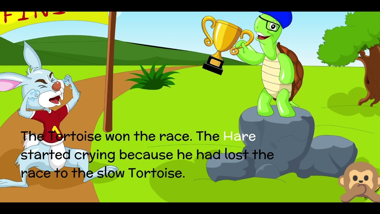 "The Tortoise and the Hare Story in English | Moral Story for Kids ...