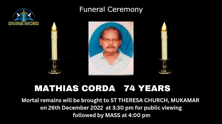 Funeral Ceremony Of Mathias Corda (74 Years)  St. ...