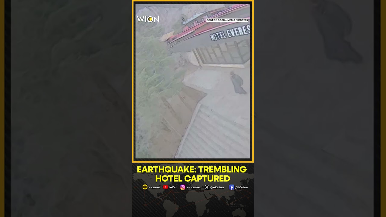 CCTV Footage Shows A Nepal Hotel Trembling During An Earthquake | WION Shorts