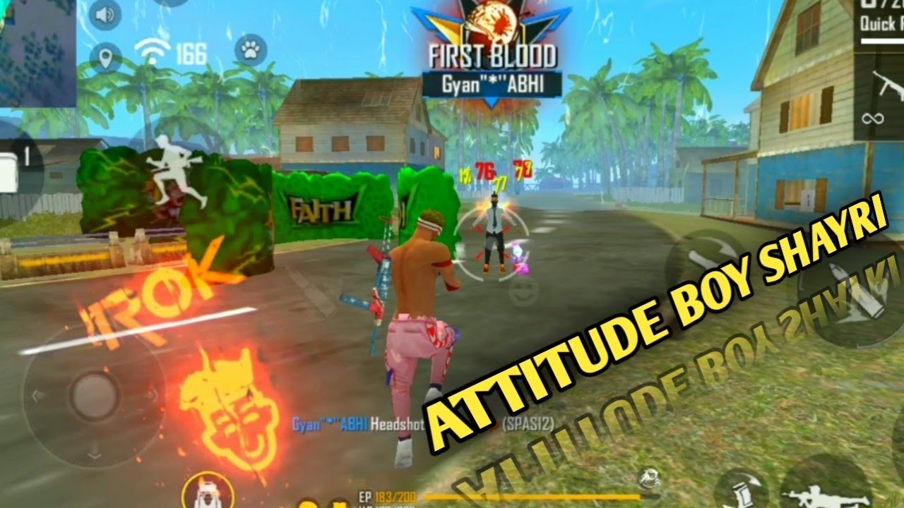 Attitude Boy Shayri Status 💖 FF Shayri || 