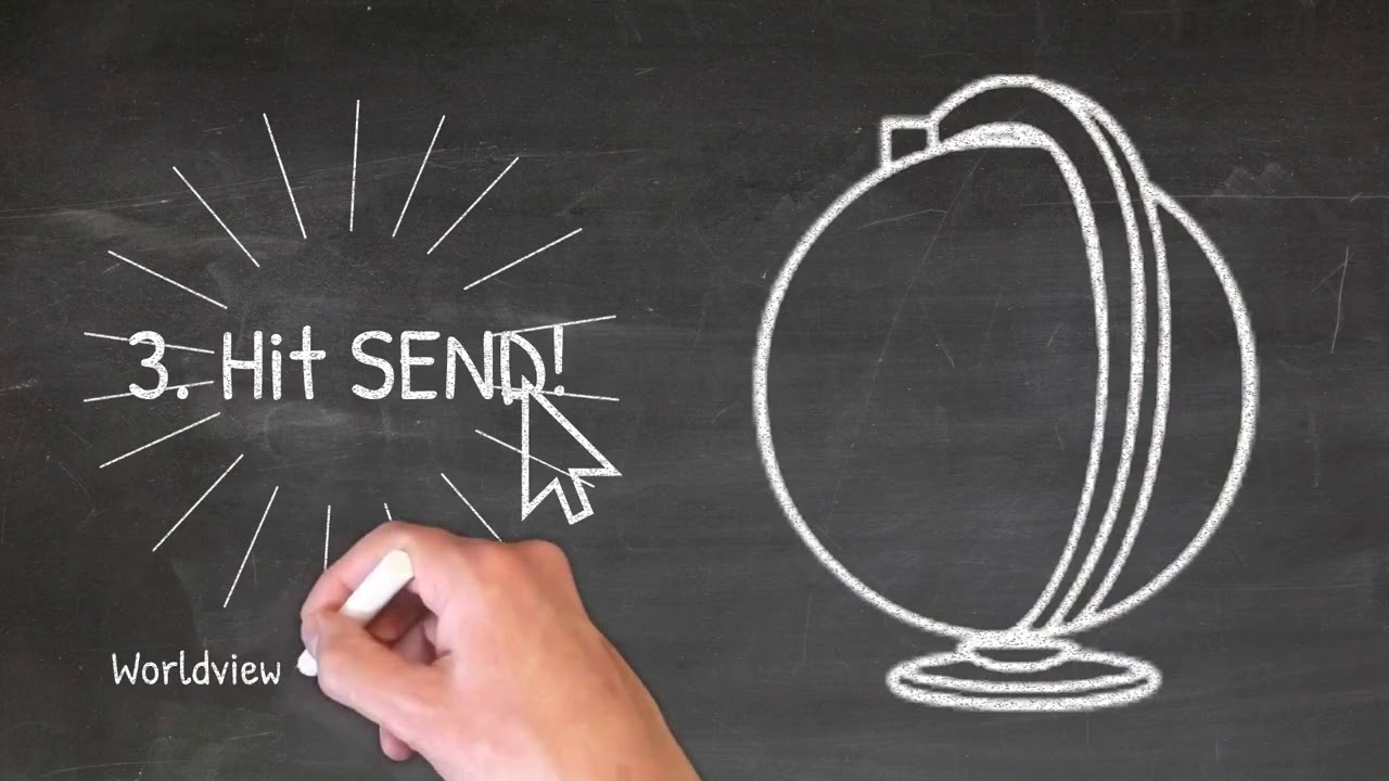 We're open drawing animation blackboard video Template