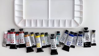 My Current Watercolor Palette | 2021 color choices & swatch card