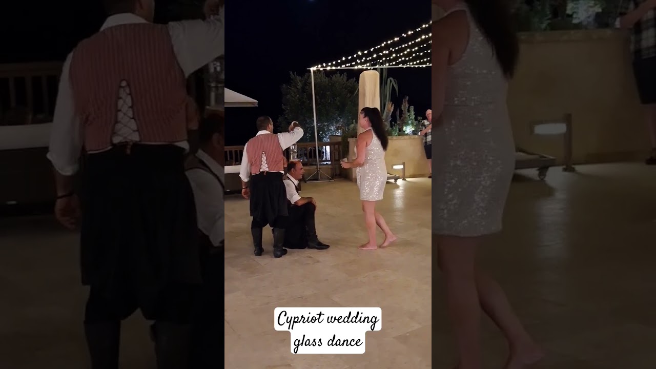 Hilarious Cypriot Glass Dancers at wedding in Cyprus 🩷💍💙 