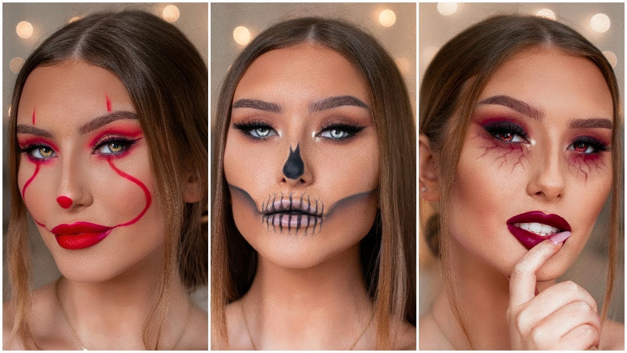 Top 15 Easy Halloween Makeup Tutorials - YouTube