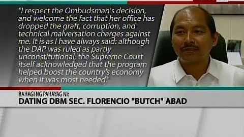 SONA: Dating DBM Sec. Florencio Abad, pinakakasuhan ng Ombudsman kaugnay ng DAP