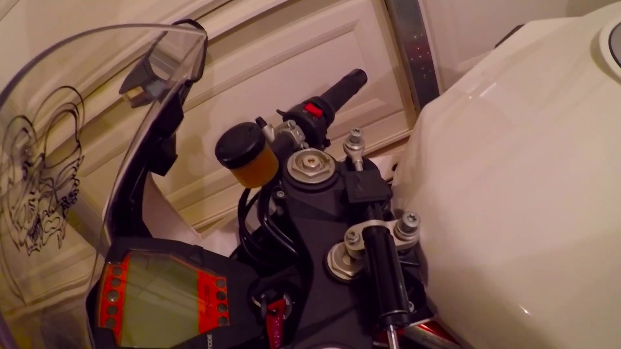 2013 KTM RC8 steering damper oil change YouTube