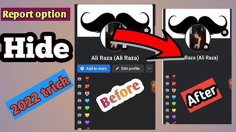 How to hide report option on Facebook||Facebook id ka report option kesy khtm kren