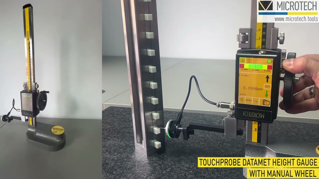 DataMet Touchprobe micron tablet height gauge adopted to Industry 4.0