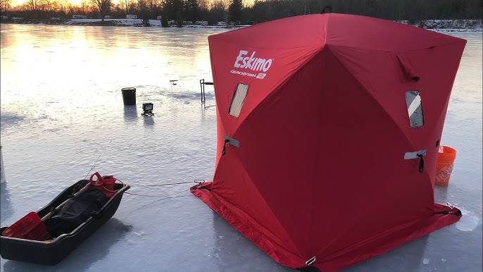 Eskimo QuickFish 3 Ice Fishing Shelter Review - EatnLunch Fishing