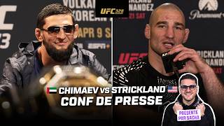 J-2 CHIMAEV VS STRICKLAND : 2 ennemis pour un titre🥊CONF DE PRESSE UFC328 traduite en direct🎙Sacha