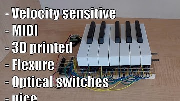 3D Printed Flexure MIDI Keyboard update
