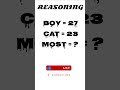 Reasoning #ssc #education #reasoning #shorts