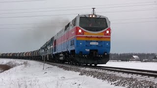 Первая поездка тепловоза ТЭ33А-0080 в Эстонии / GE TE33A-0080 first run in Estonia
