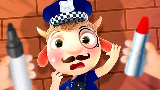 Kids Painted The Little Cop While He Was Sleeping | Cartoon For Kids | Dolly And Friends 3D