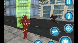 Iron Robot City Rescue Mission Vs Ghost Bike Skull Rider City Rescue Blazing Fire | Android GamePlay screenshot 2
